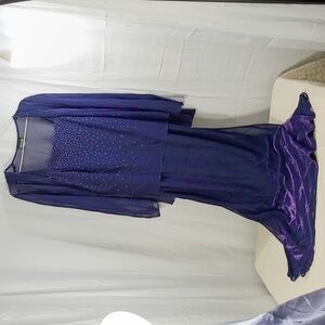 Onyx Nite ,  Purple Maxi Dress with Jacket